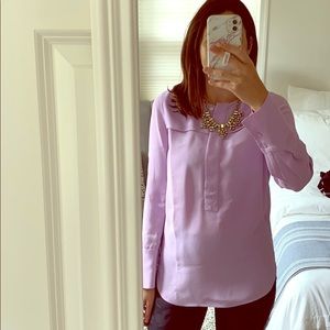 Lilac J. crew silk shirt, size 4.